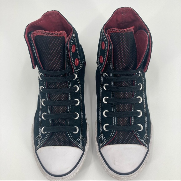 Converse Shoes - Black and red converse size 5